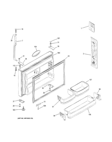 Freezer door