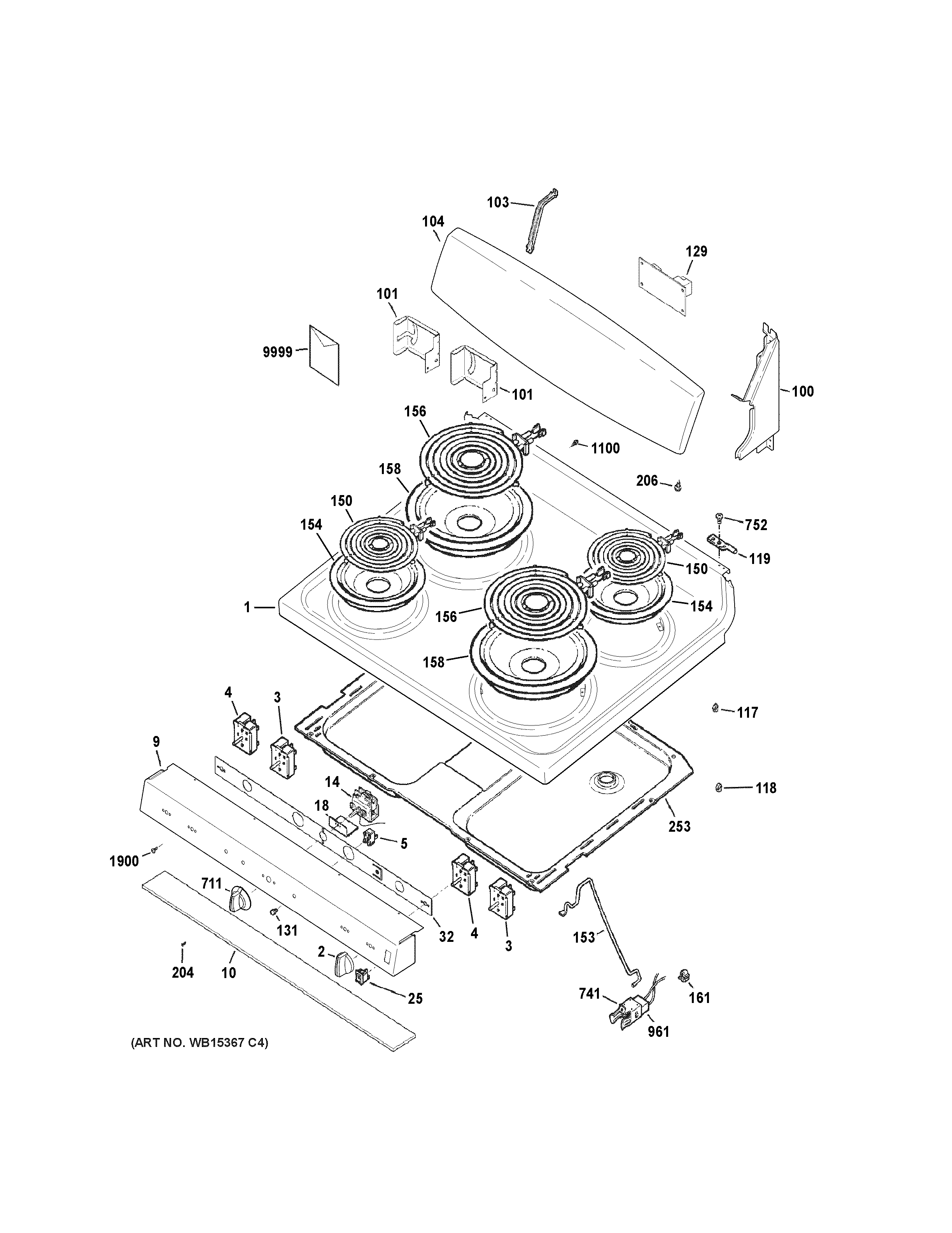 CONTROL PANEL & COOKTOP