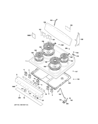 Control panel & cooktop