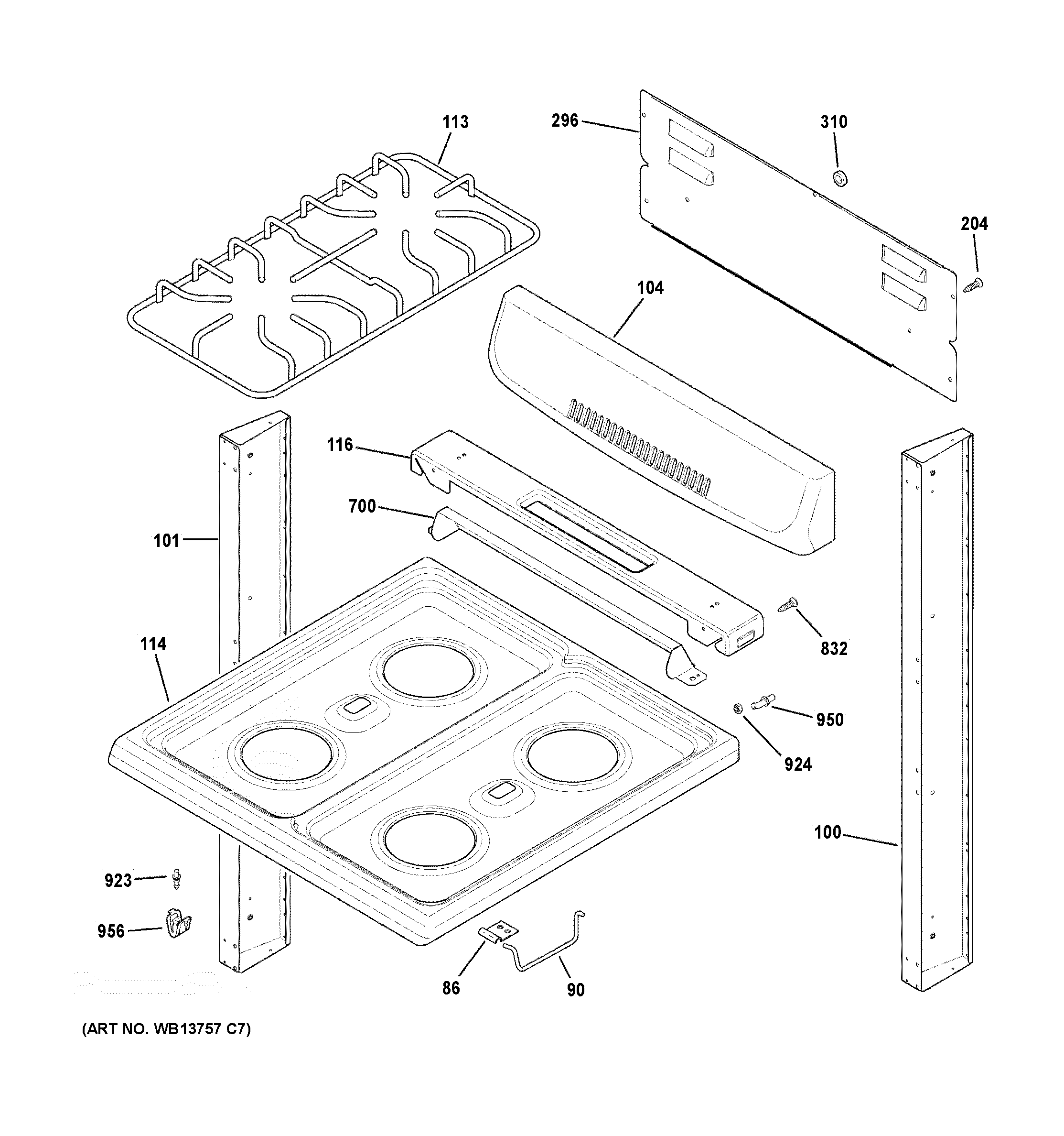 Cooktop parts