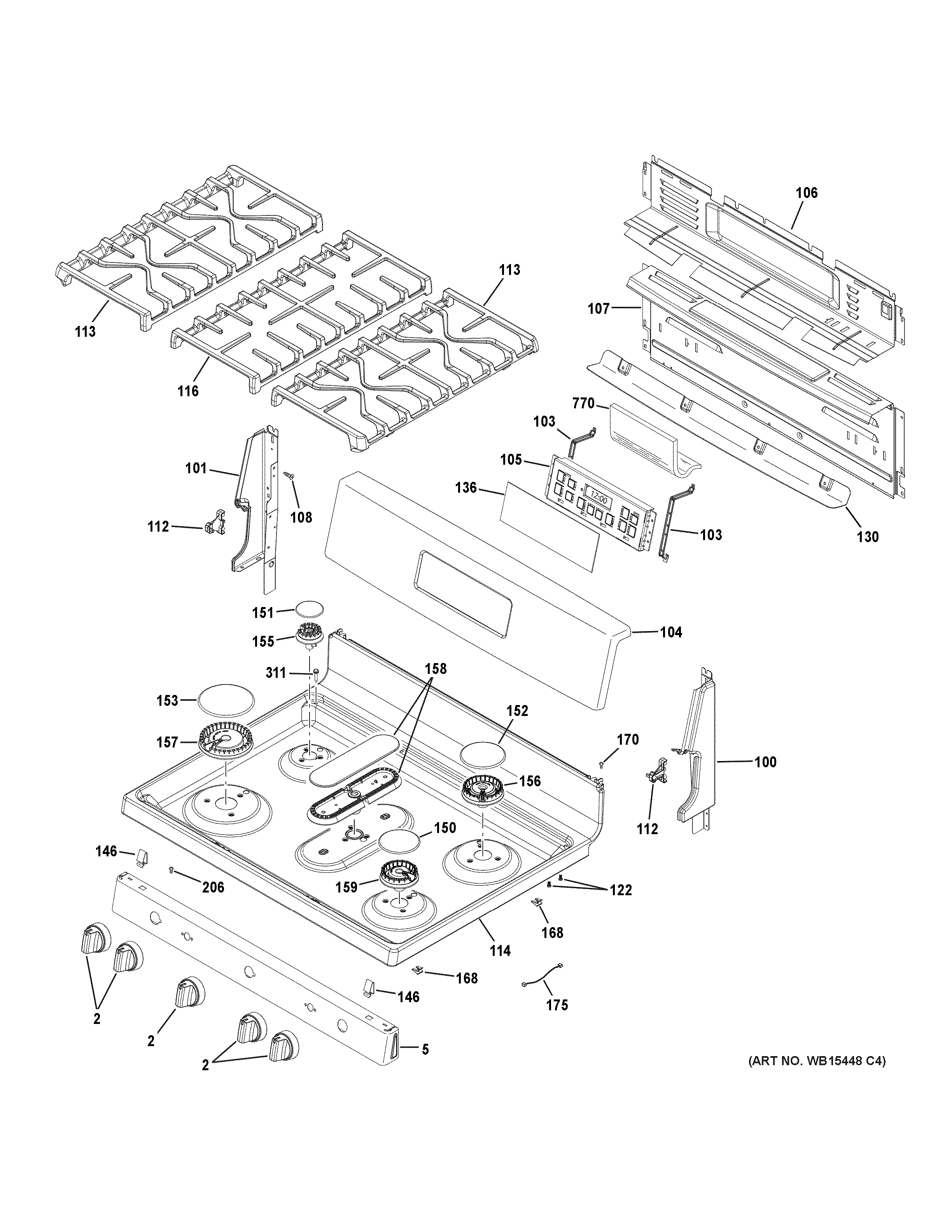 Control panel & cooktop