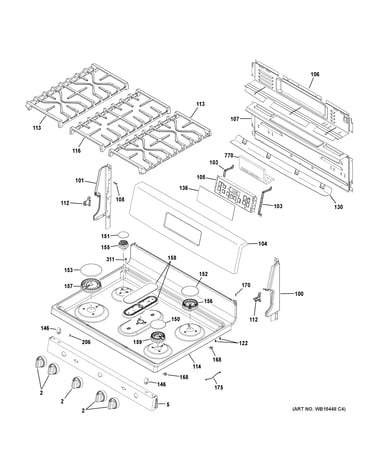 Control panel & cooktop
