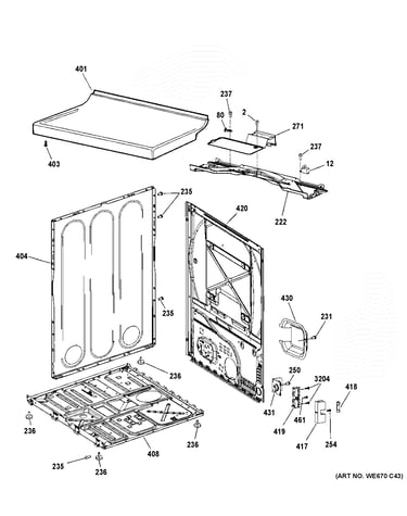 Cabinet & top panel