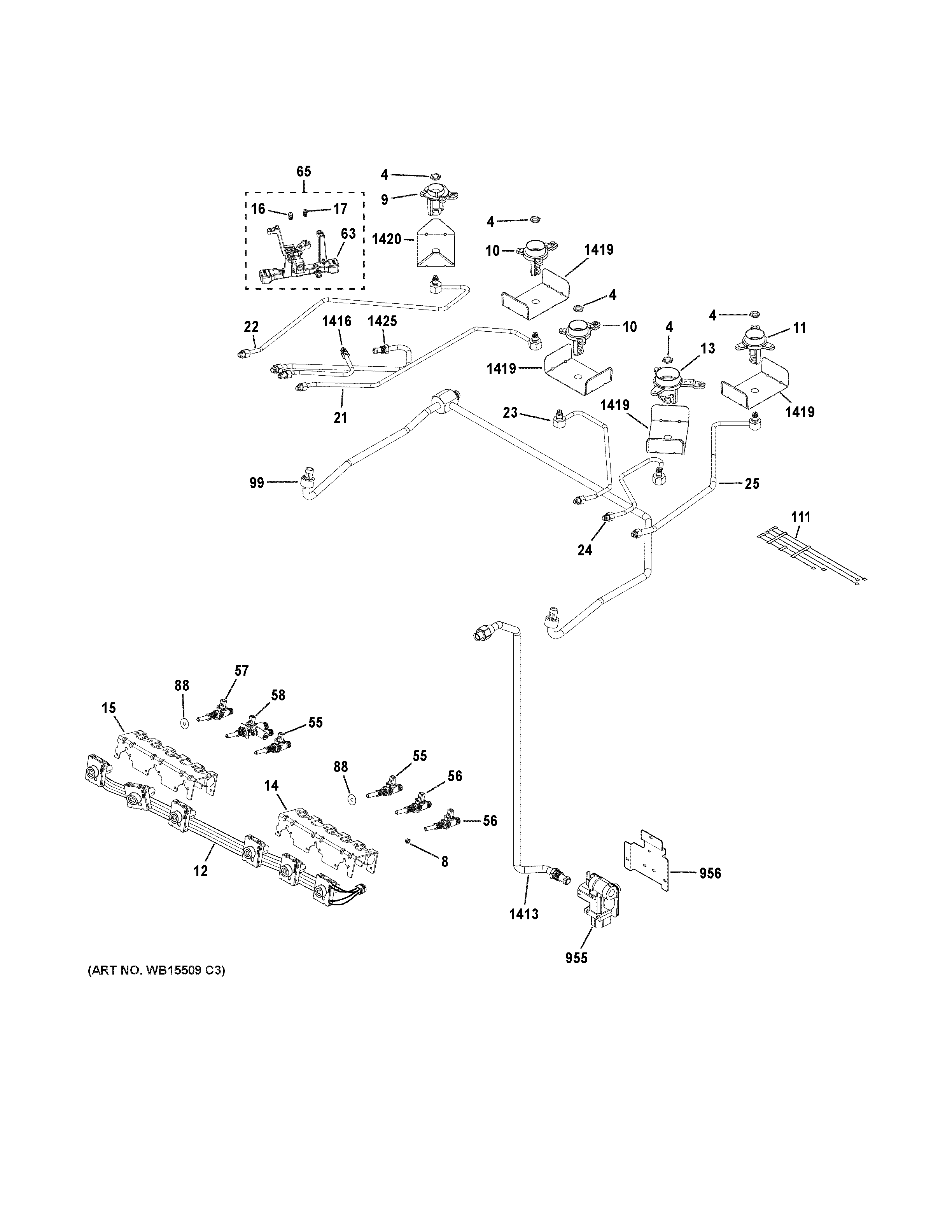 Gas & burner parts
