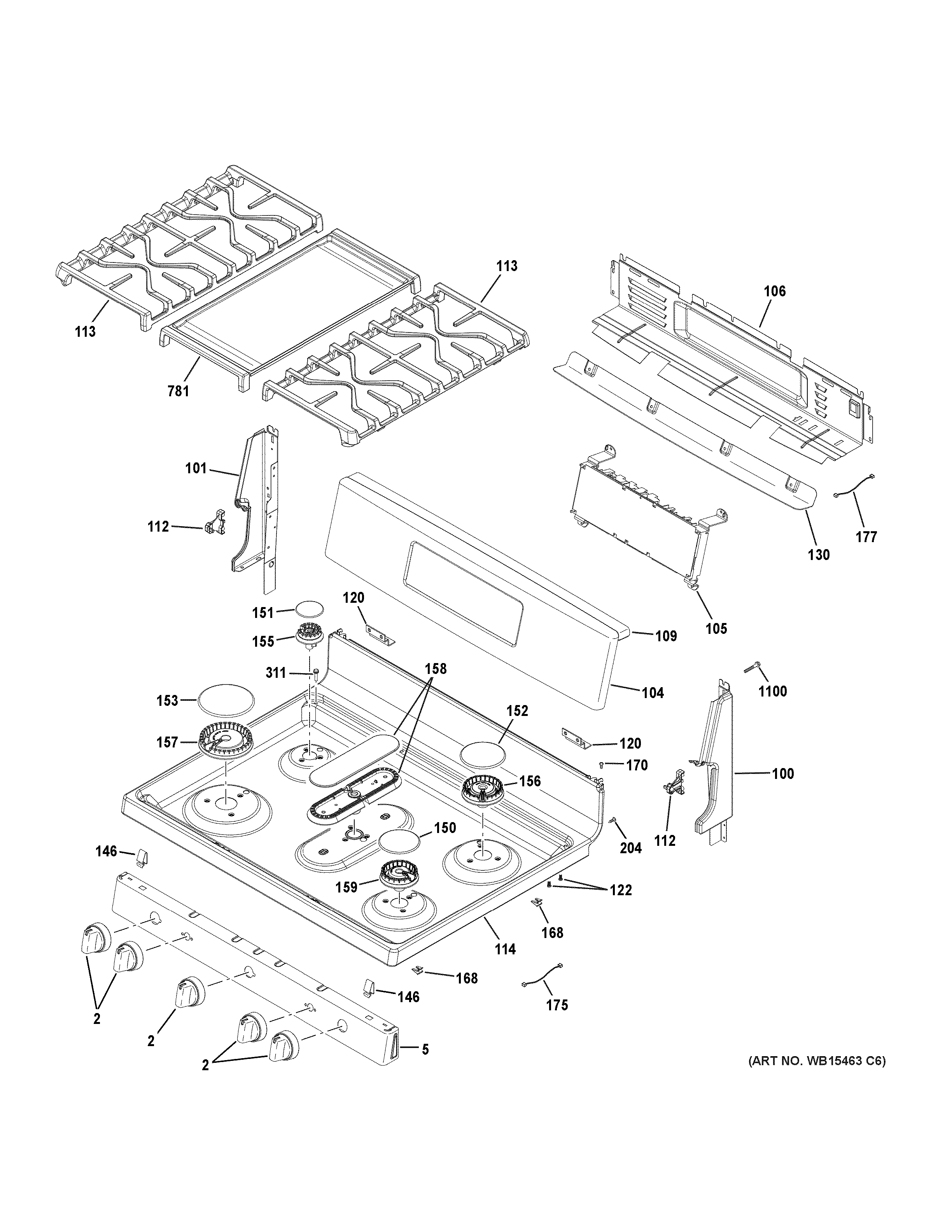 Control panel & cooktop