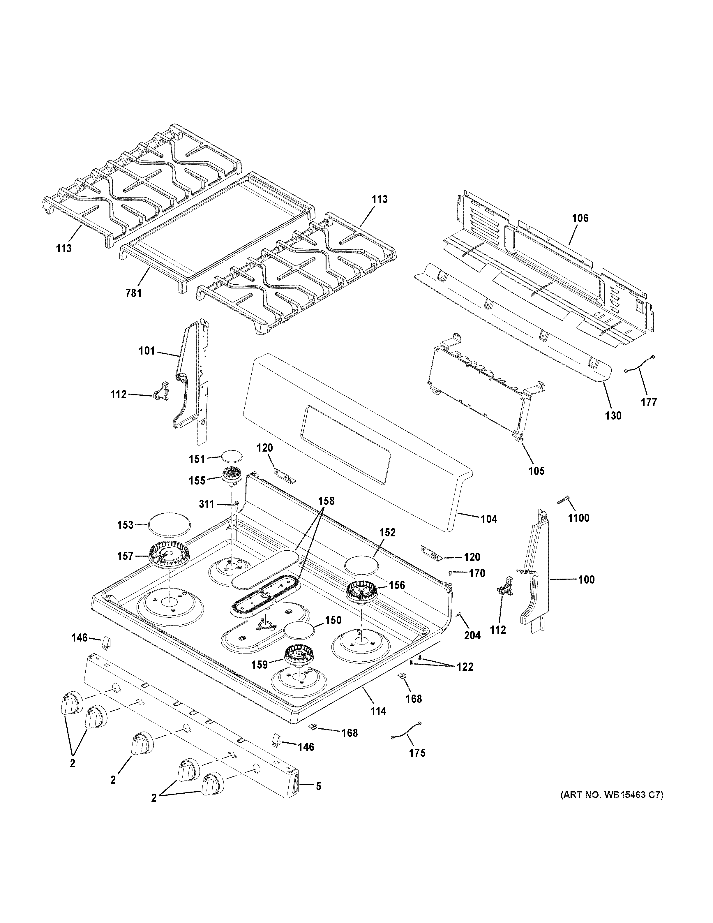 Control panel & cooktop