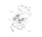 GE JBS10DF2BB control panel & cooktop diagram