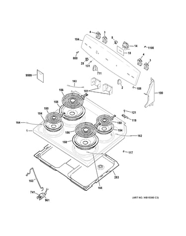 Control panel & cooktop
