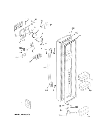 Freezer door