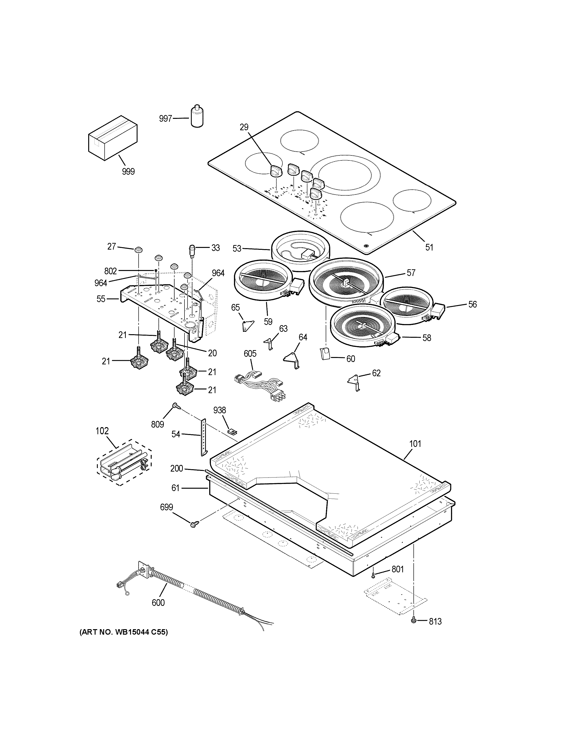 CONTROL PANEL & COOKTOP