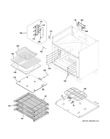 Oven cavity parts