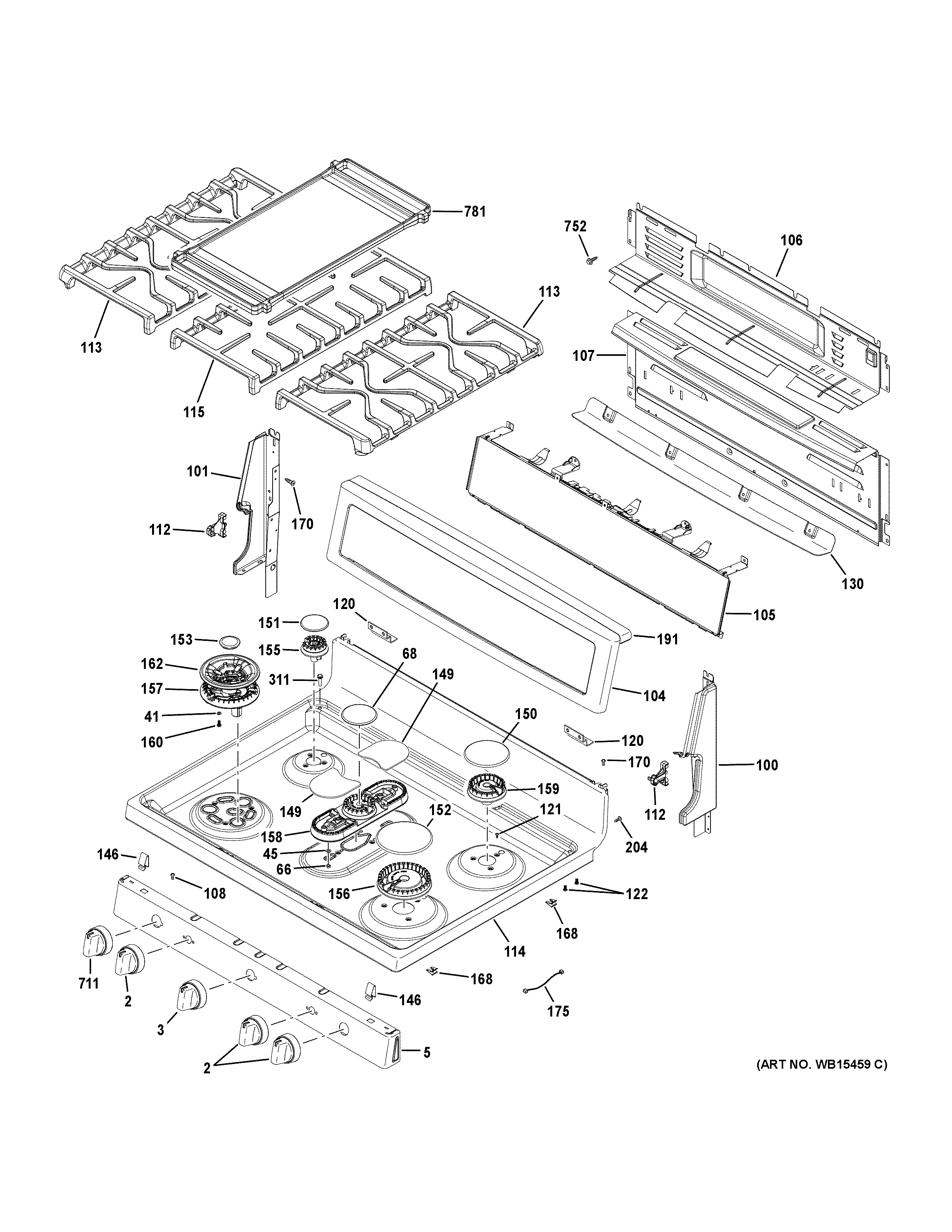 CONTROL PANEL & COOKTOP