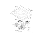 GE JB700DJ4WW cooktop diagram