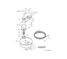 GE PDT750SSF1ES sump & filter assembly diagram