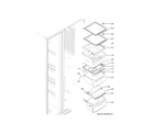 GE GSS23GSKJCSS fresh food shelves diagram