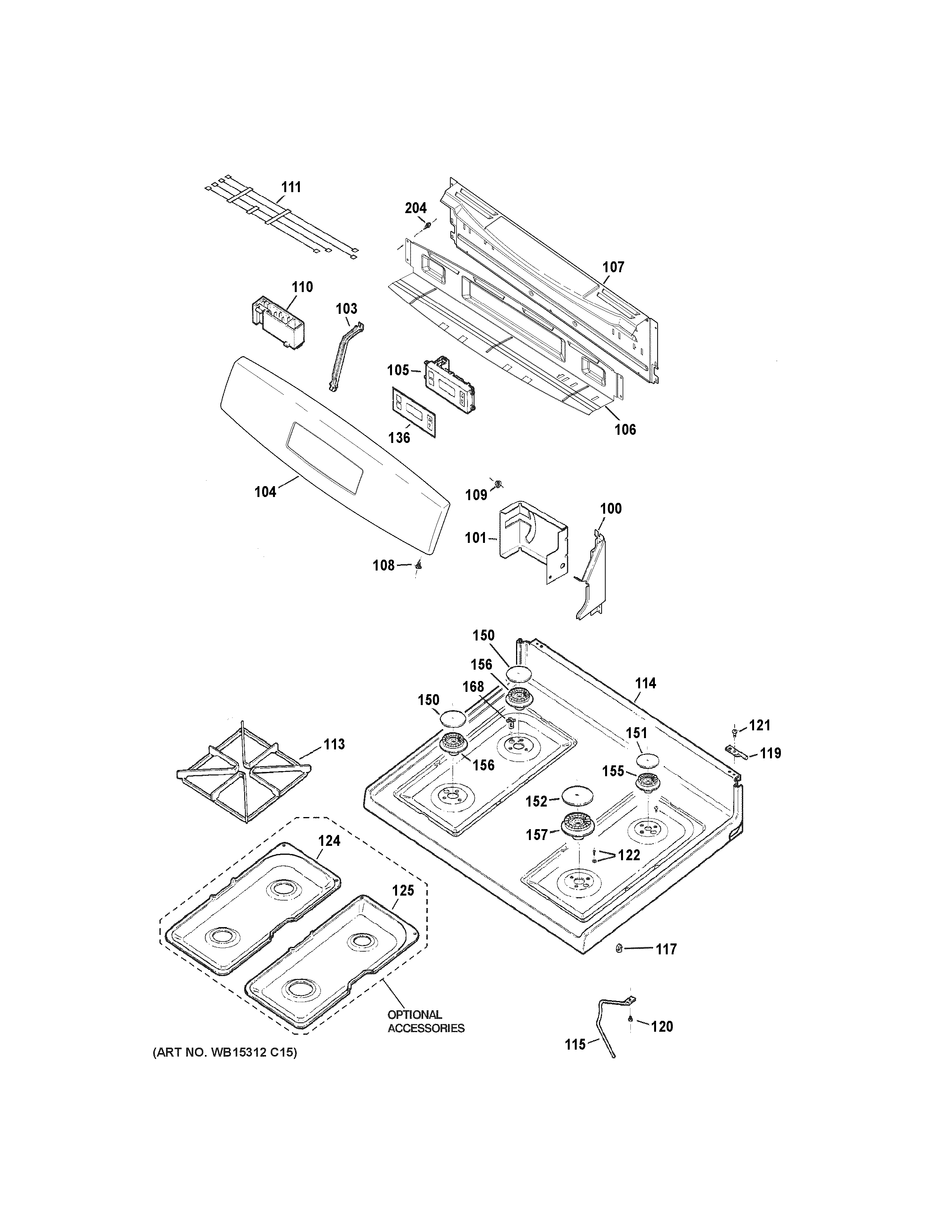 CONTROL PANEL & COOKTOP