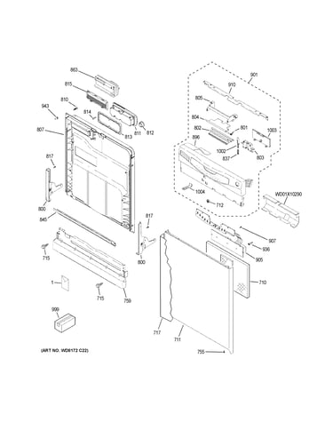 Escutcheon & door assembly