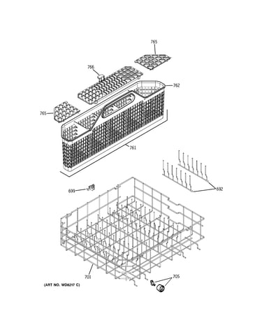 Lower rack assembly
