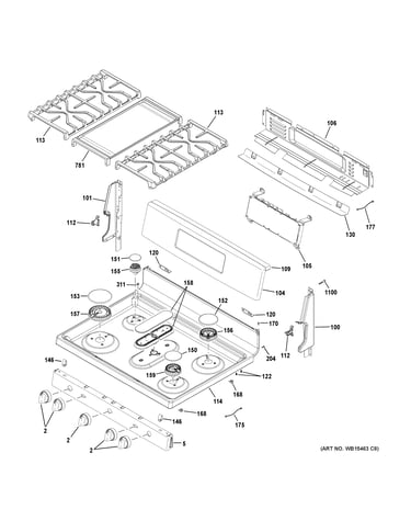Control panel & cooktop