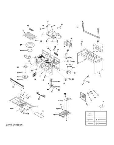 Oven cavity parts