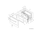 GE PT9550SF6SS upper door diagram