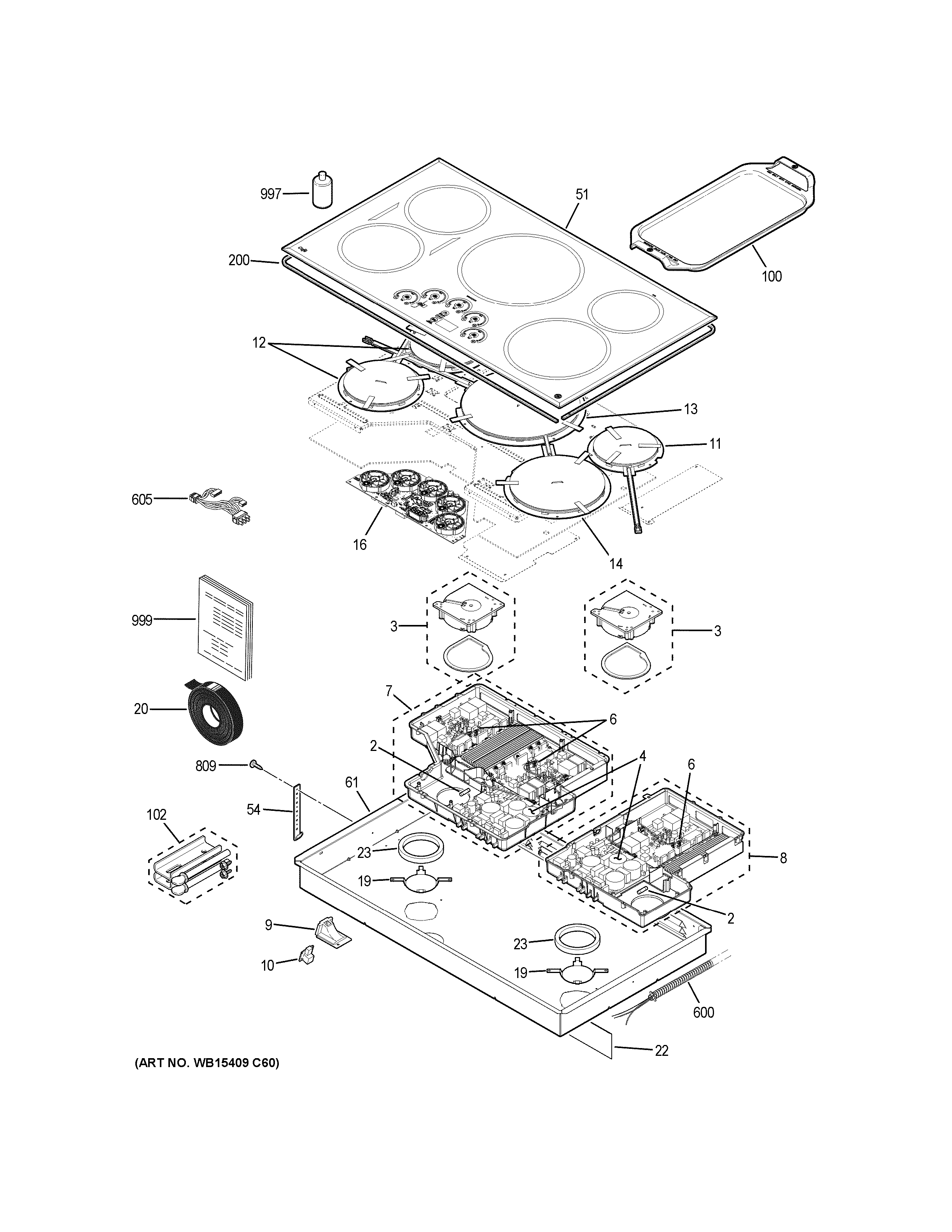 Official GE CHP9536SJ2SS electric cooktop parts | Sears PartsDirect