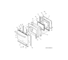 GE JB250DF6WW door diagram