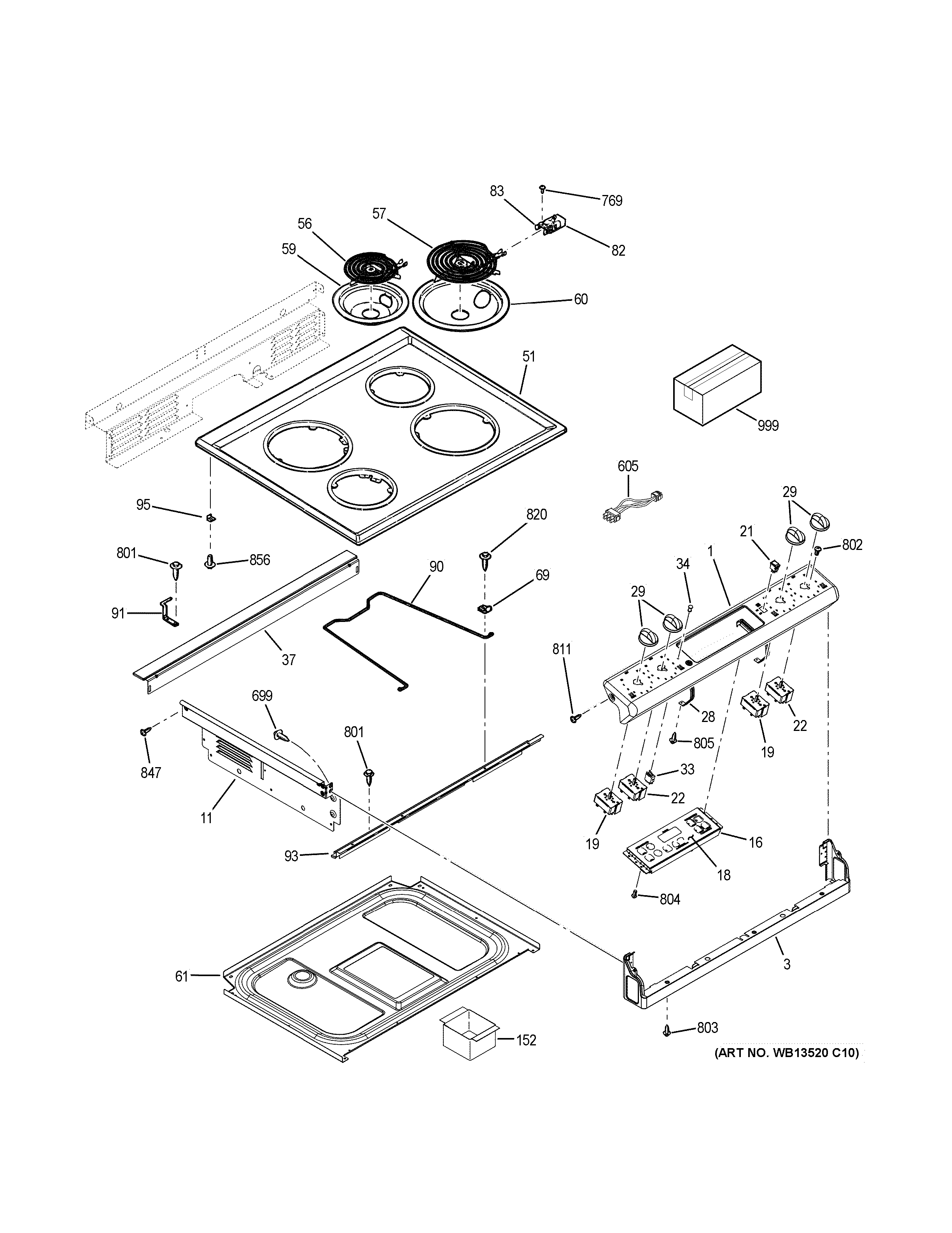 CONTROL PANEL & COOKTOP