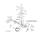 Hotpoint HDA2100R00WW motor-pump mechanism diagram