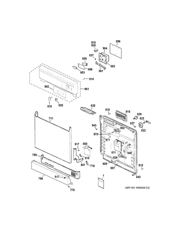 Escutcheon & door assembly