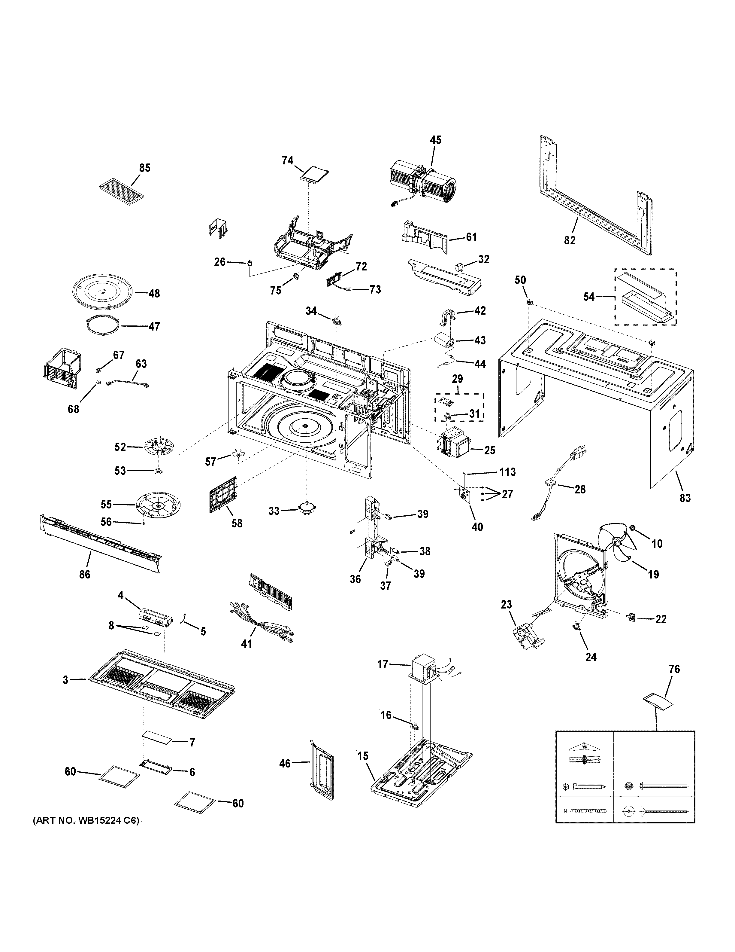 Oven cavity parts