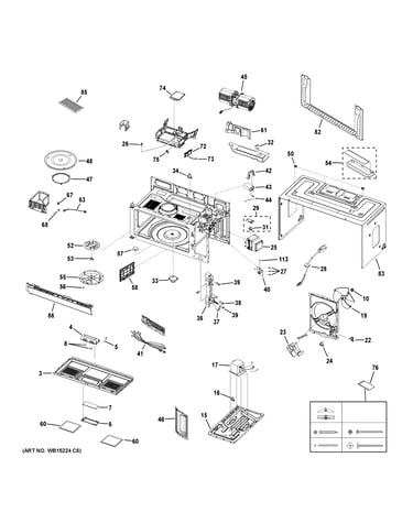 Oven cavity parts