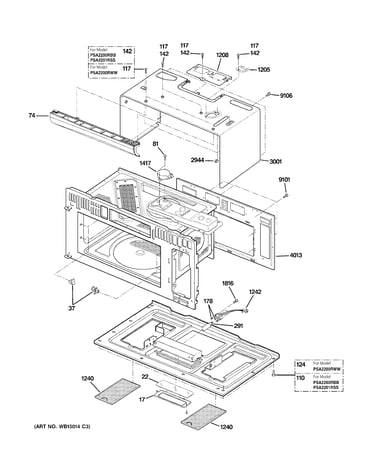 Oven cavity parts