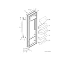 GE GSE25GGHJCCC fresh food door diagram