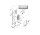 GE GSE25GGHJCCC freezer section diagram