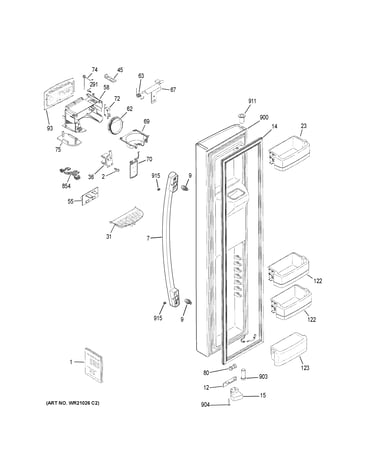 Freezer door