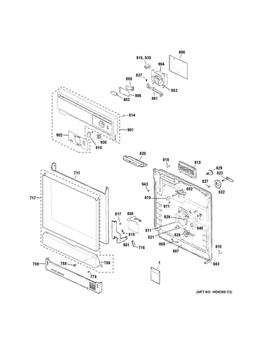Escutcheon & door assembly