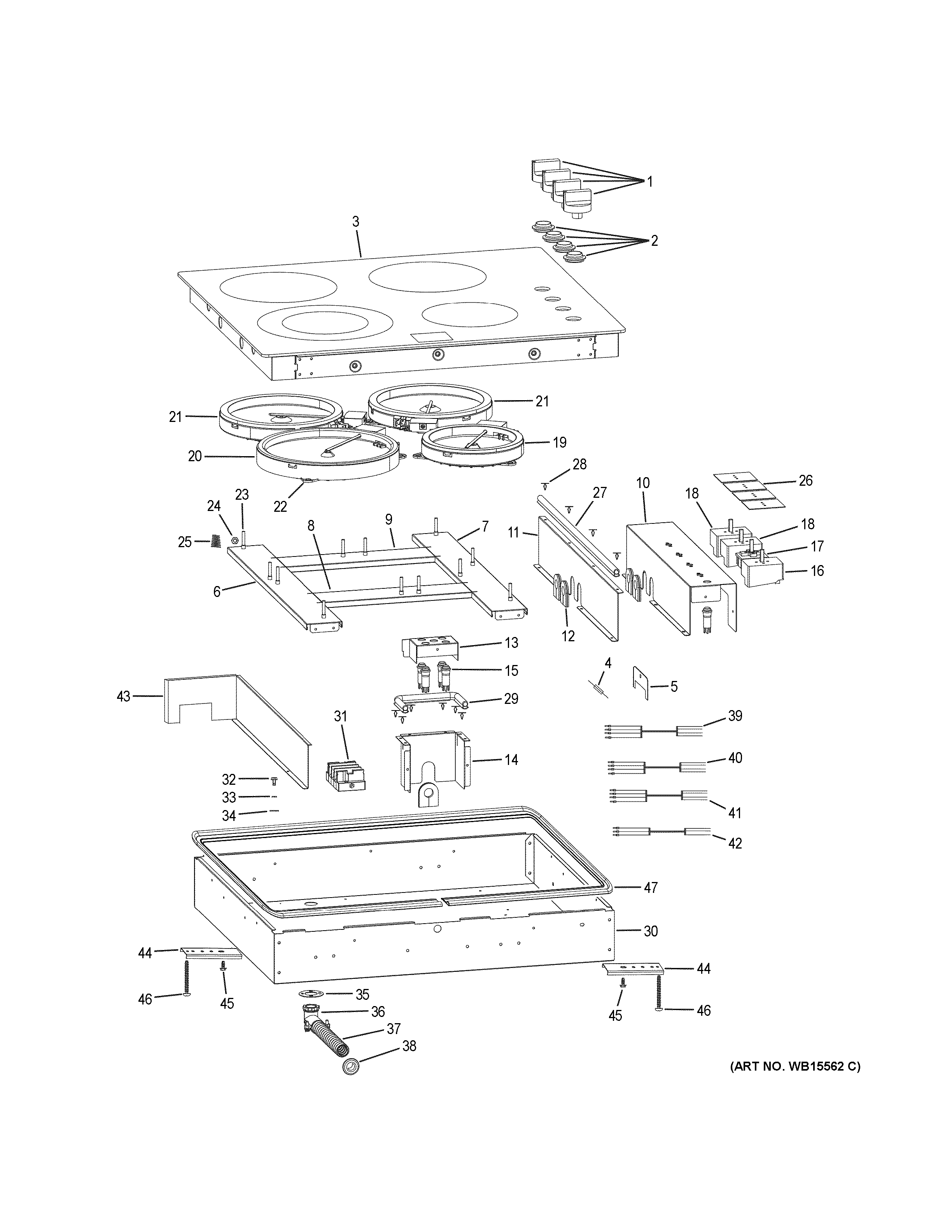Control panel & cooktop