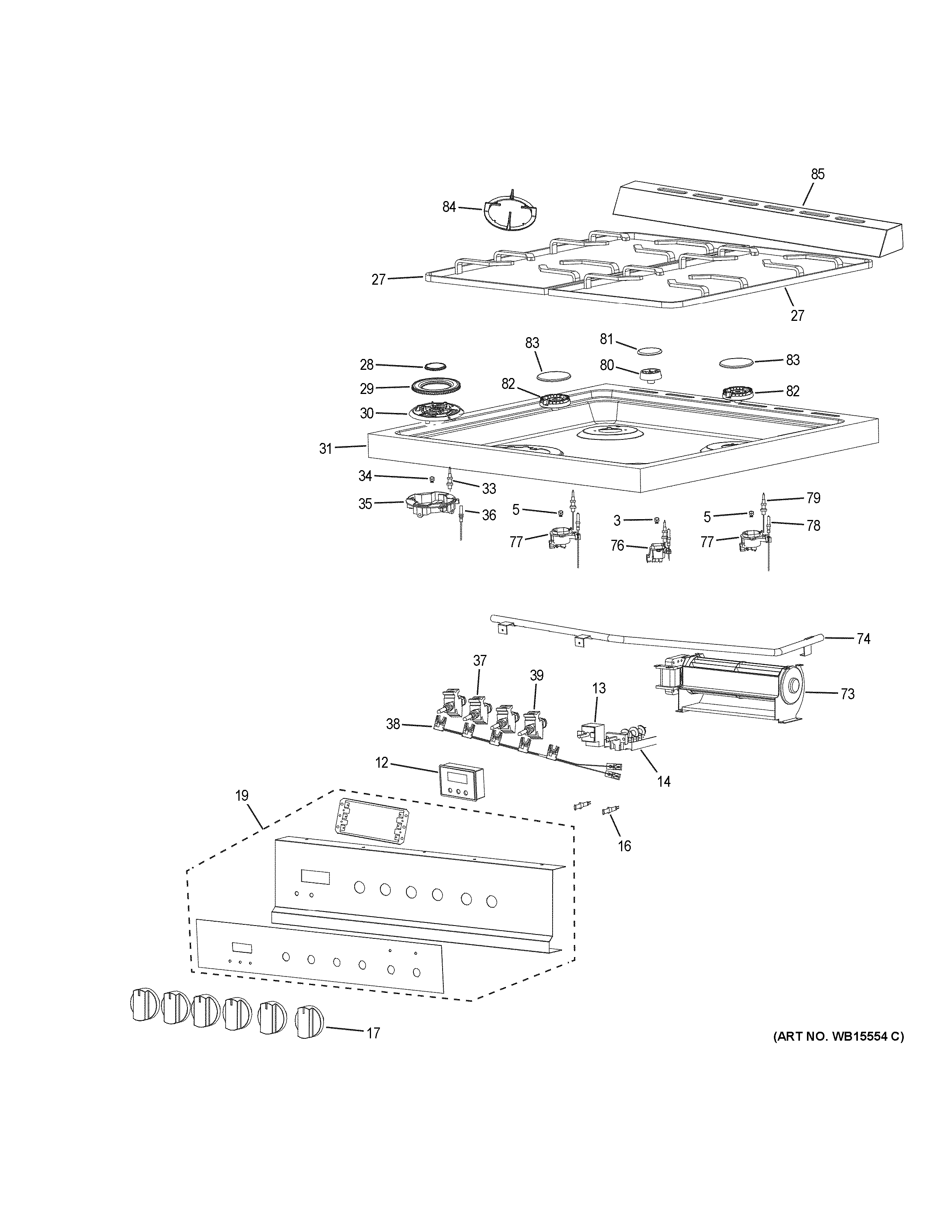 CONTROL PANEL & COOKTOP