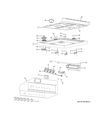 Control panel & cooktop
