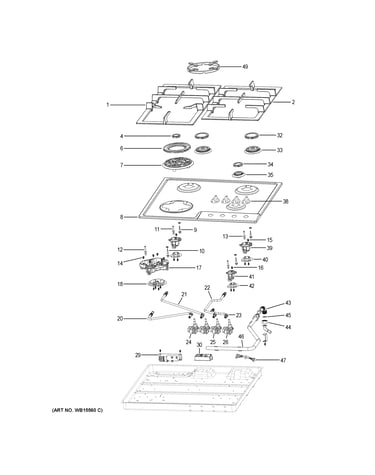 Control panel & cooktop