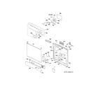 GE GSD2101V45WW escutcheon & door assembly diagram