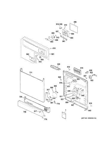 Escutcheon & door assembly