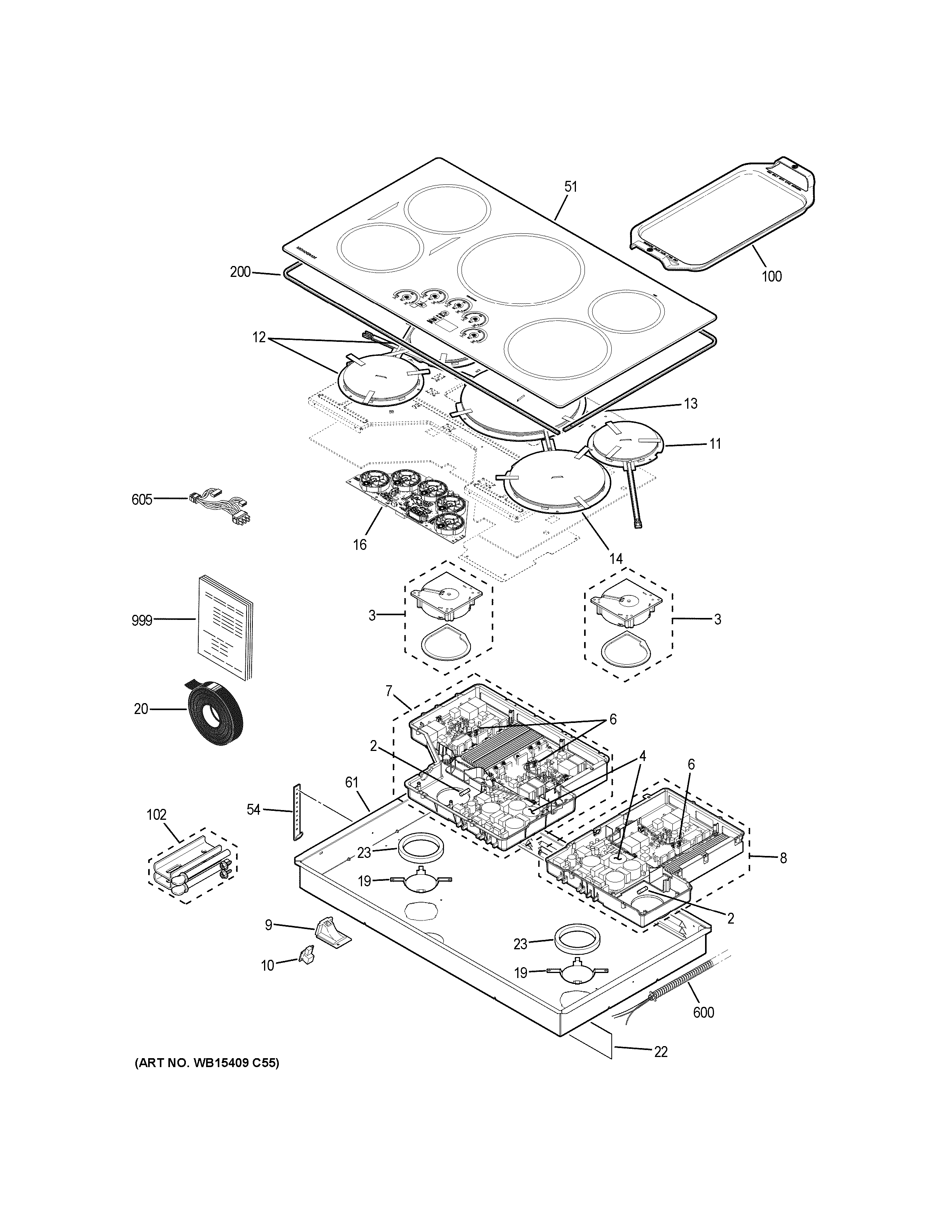 CONTROL PANEL & COOKTOP