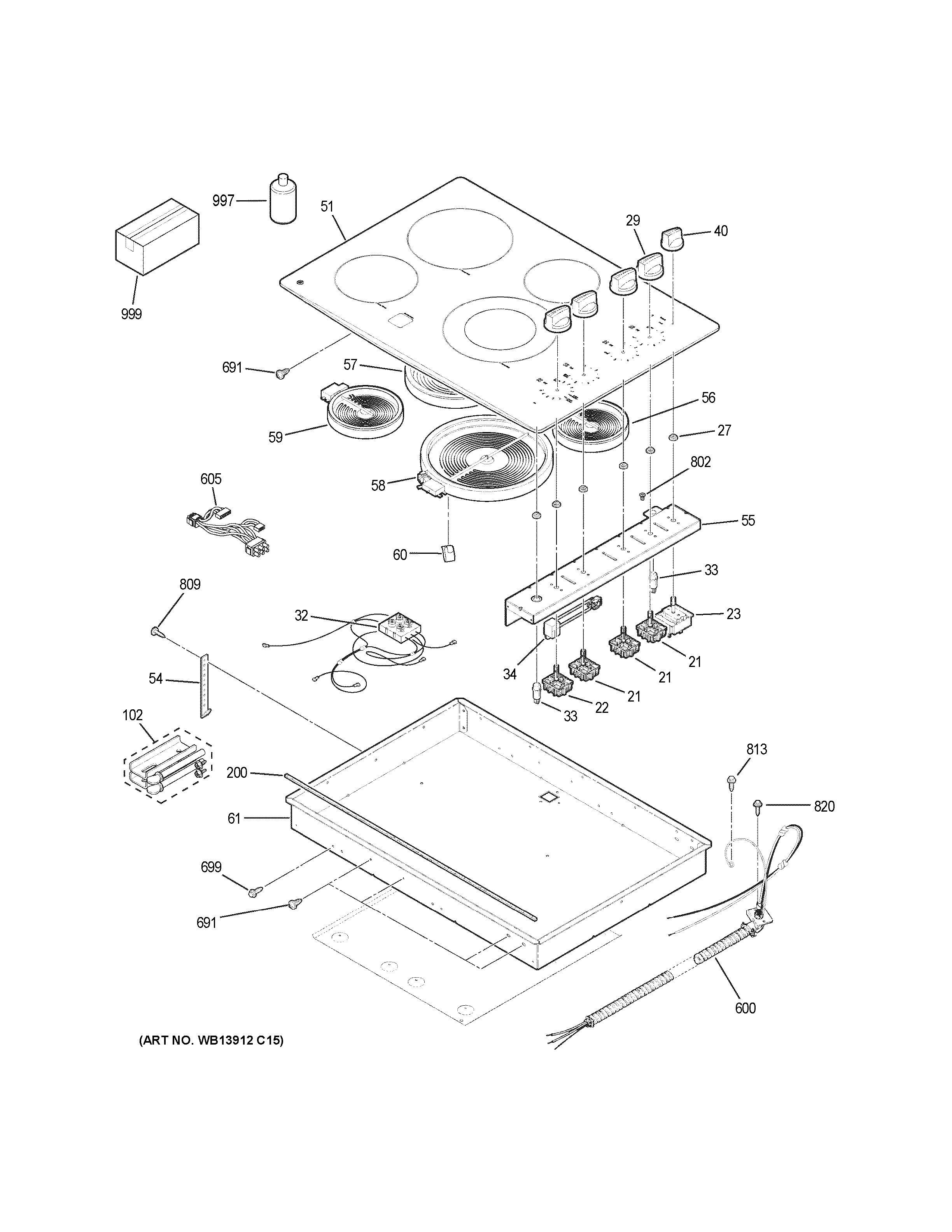 CONTROL PANEL & COOKTOP