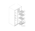 GE GSHS9NGYBCSS freezer shelves diagram