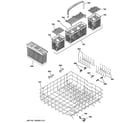 GE ZBD8900D00II lower rack assembly diagram