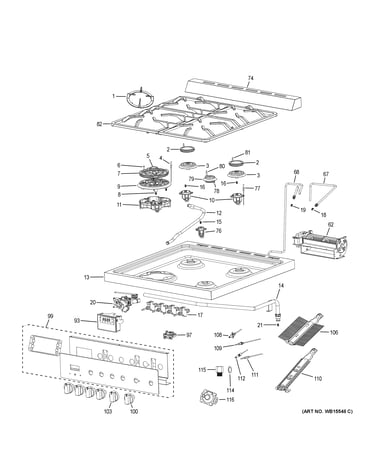 Control panel & cooktop