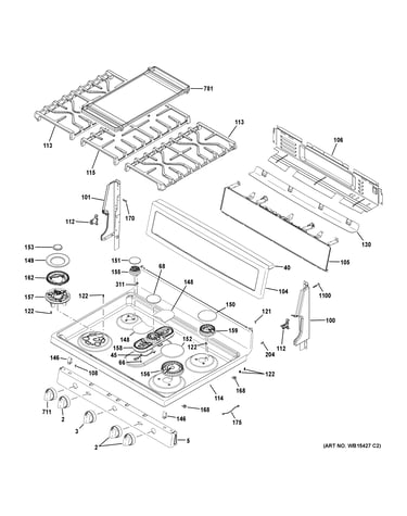 Control panel & cooktop