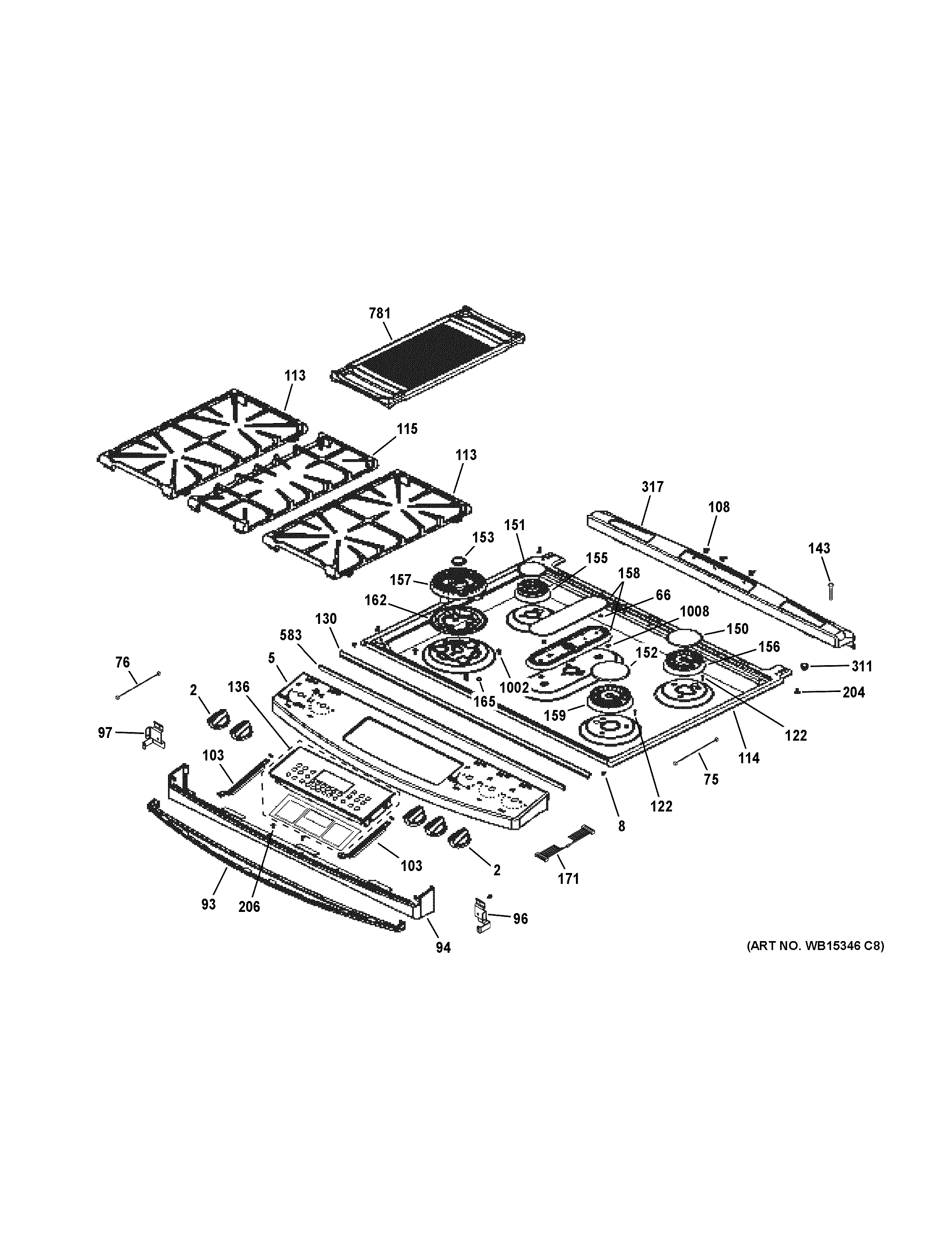 Control panel & cooktop